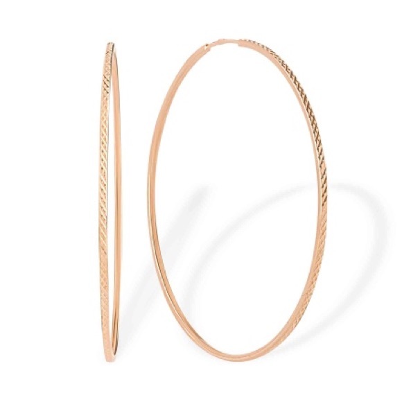 Boheme Jewelry - New Oversized Bohemian Handmade Diamond Cut Gold Maximalist Hoop Earrings